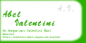 abel valentini business card